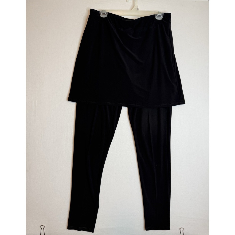Frank Lyman Women's Skirt/Legging Style 64065 Black High Waist Hybrid Size 10